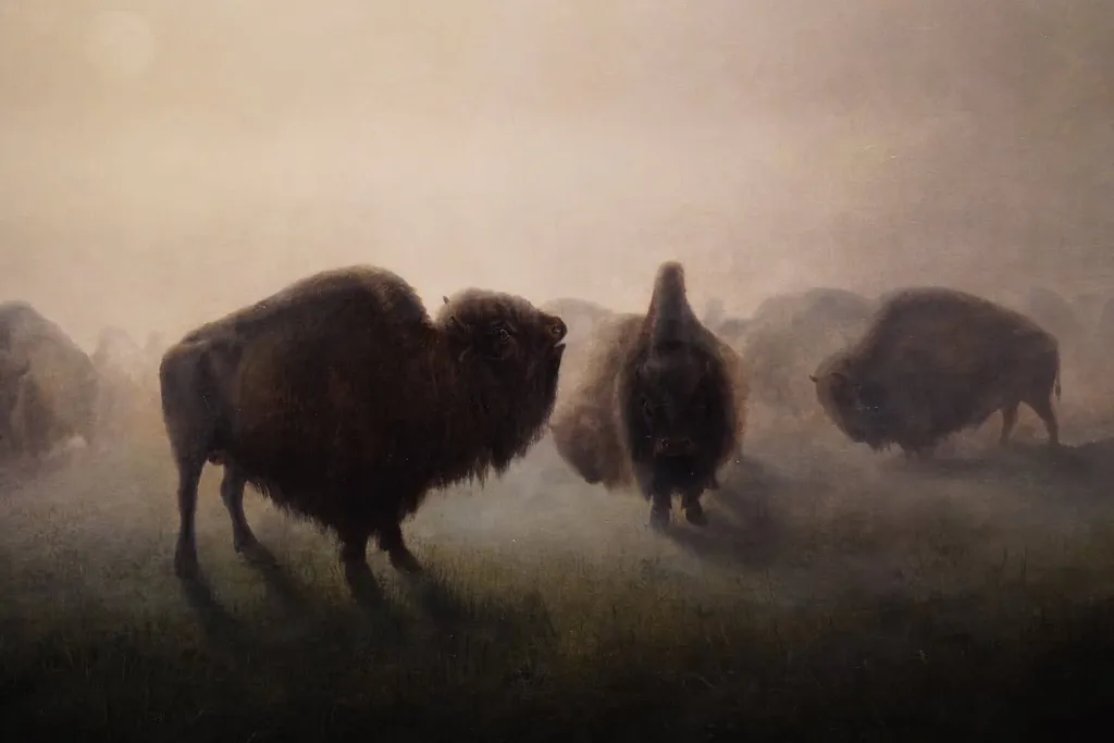 Herd of Buffalo, W. J. Hayes, 1862