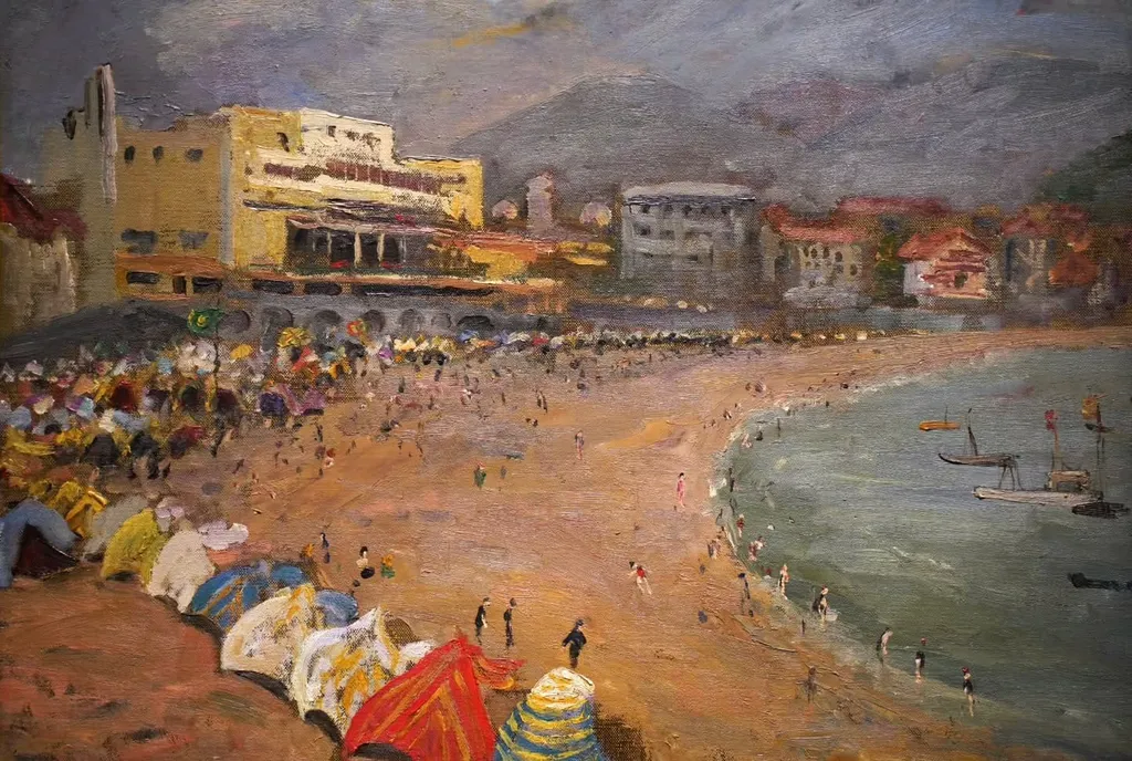 Beach at Saint-Jean-de-Luz, Winston Churchill, 1931