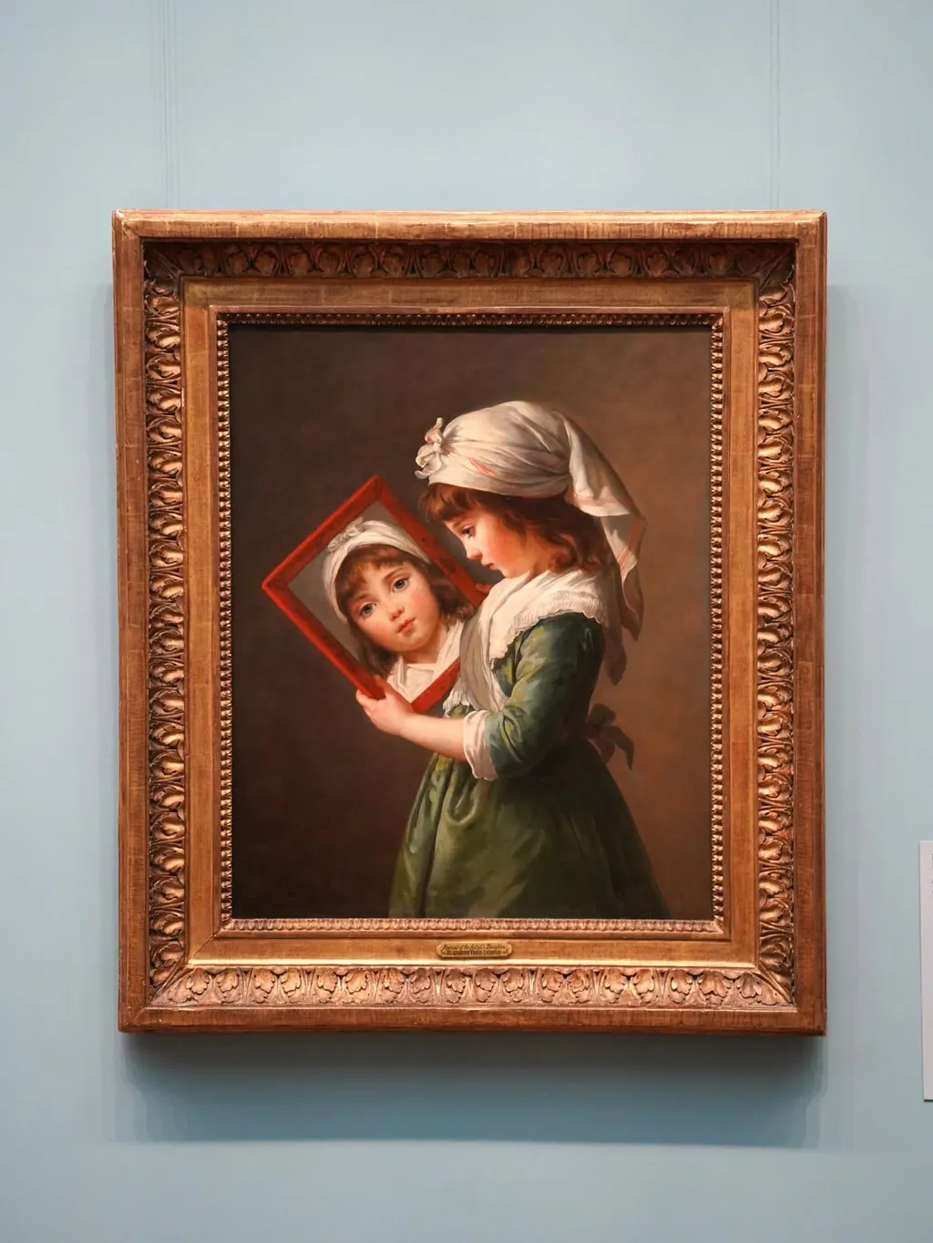 Julie Le Brun Looking in a Mirror, E. L. V. Le Brun, 1787