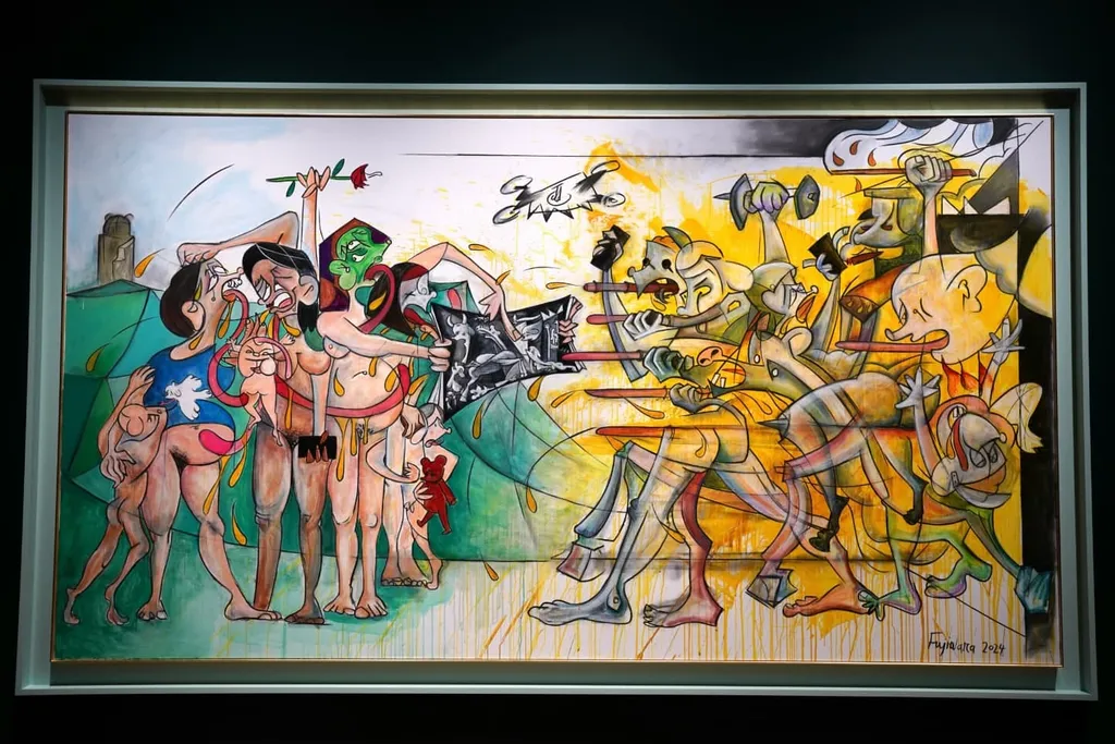 Who vs Who vs Who? (A Picture of a Massacre), Simon Fujiwara, 2024