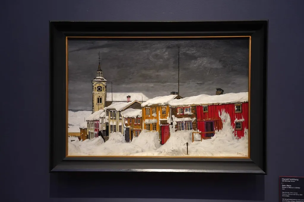 Street in Røros in Winter, Harald Sohlberg, 1903