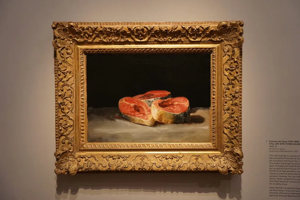 Still Life: Three Salmon Steaks, Francisco de Goya, 1812