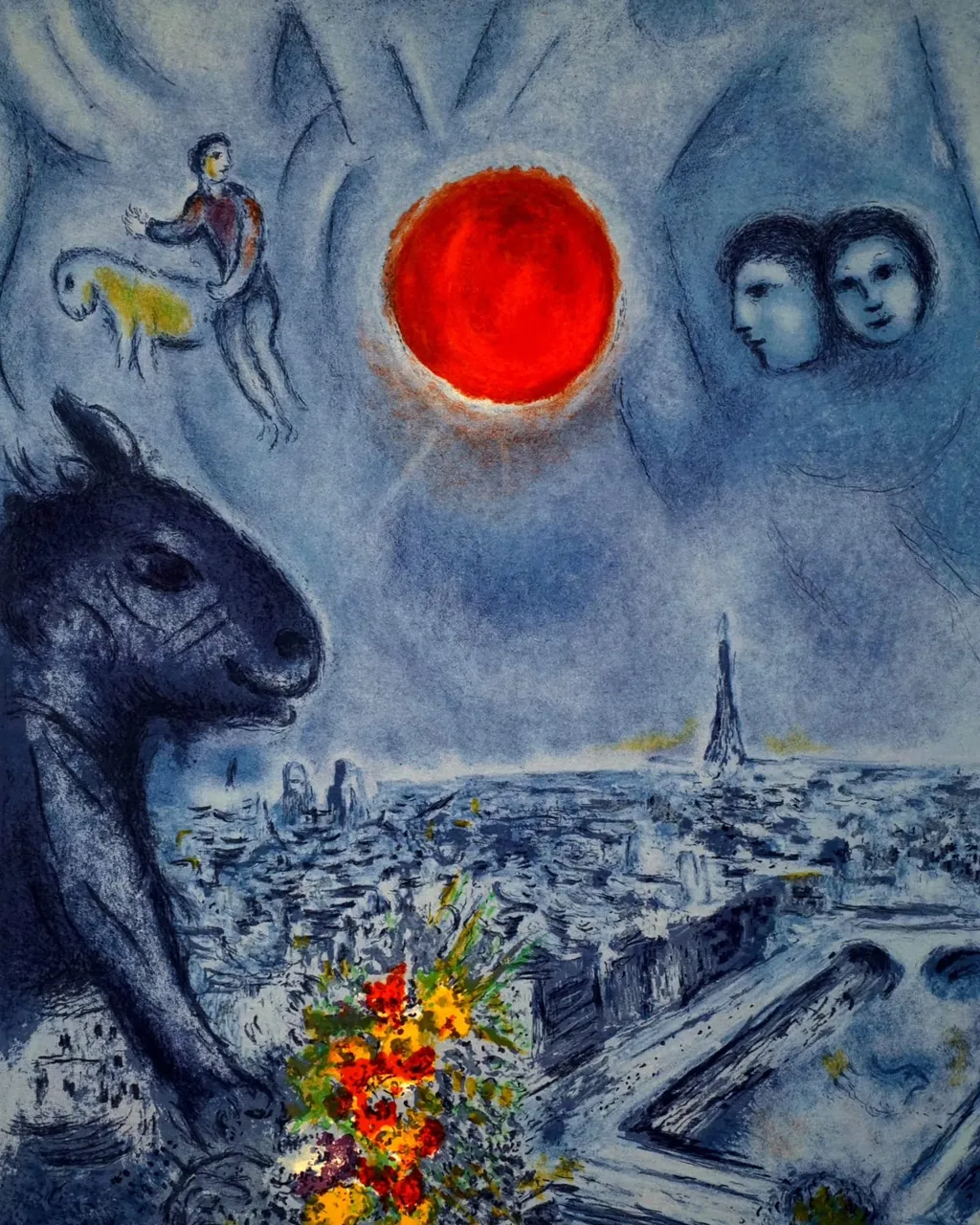 Le soleil de Paris, Marc Chagall, 1977