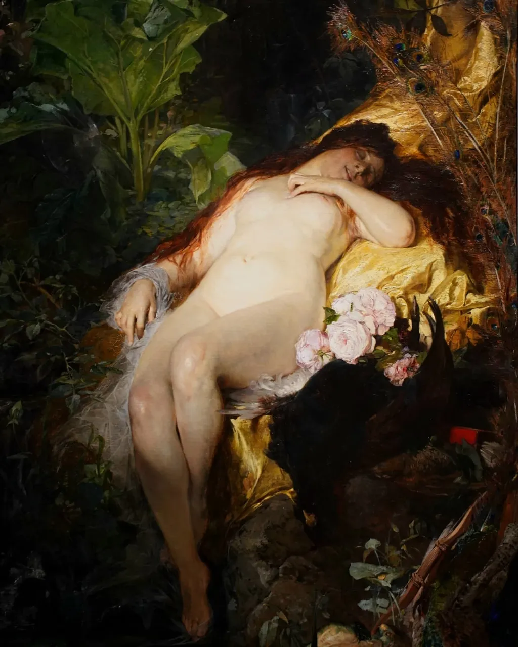 Nymph and Fauns, Julius Kronberg, 1875