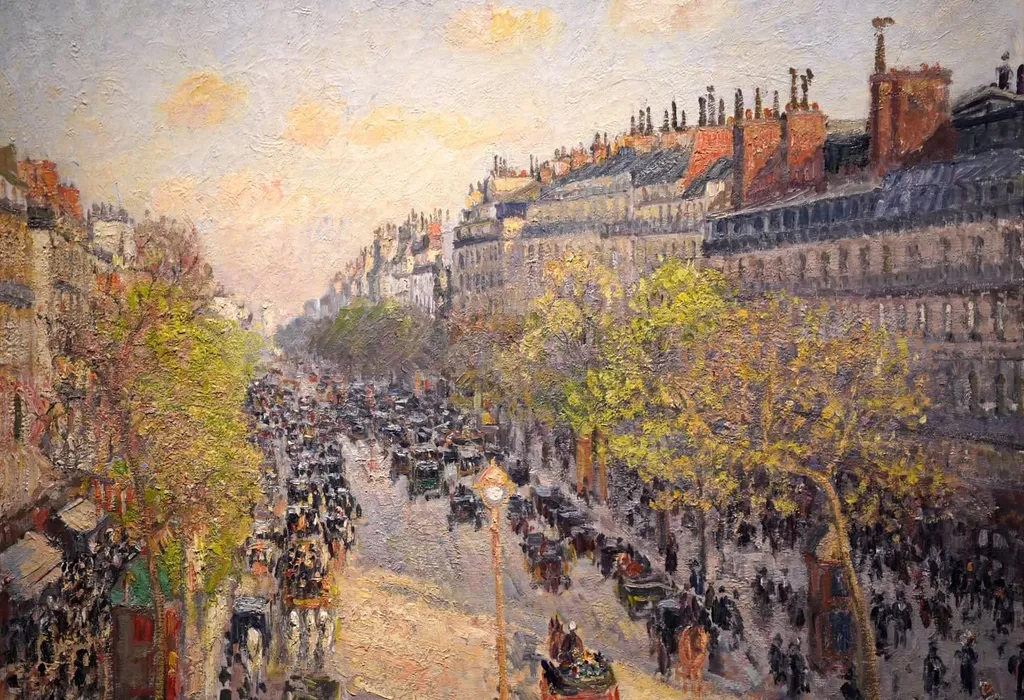 Boulevard Montmartre, Twilight, Camille Pissarro, 1897