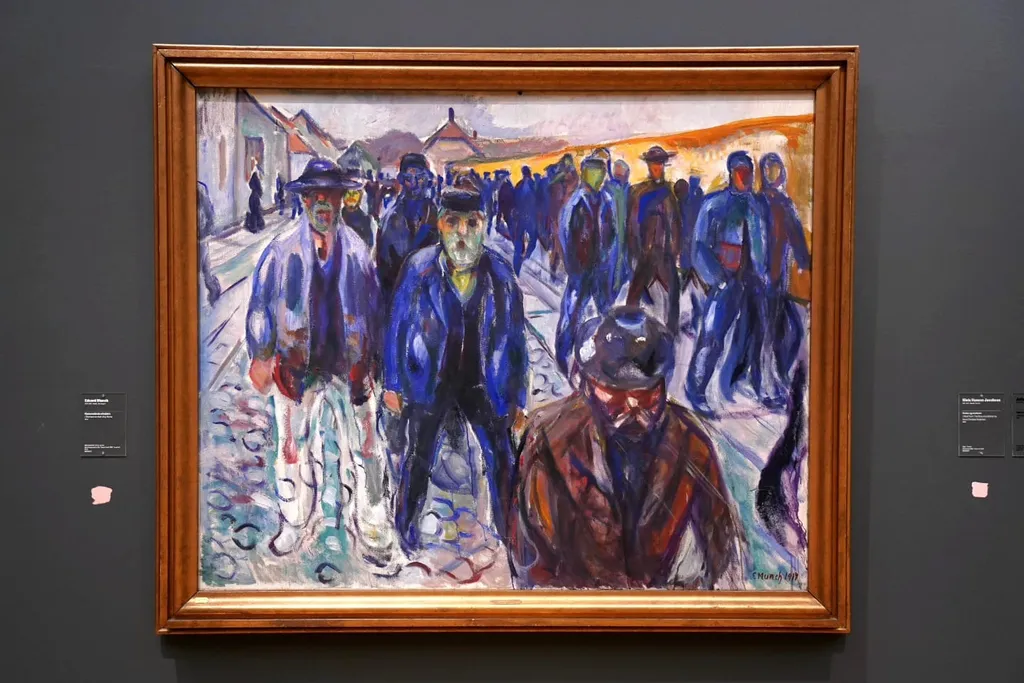 Workers on their Way Home, Edvard Munch, 1914