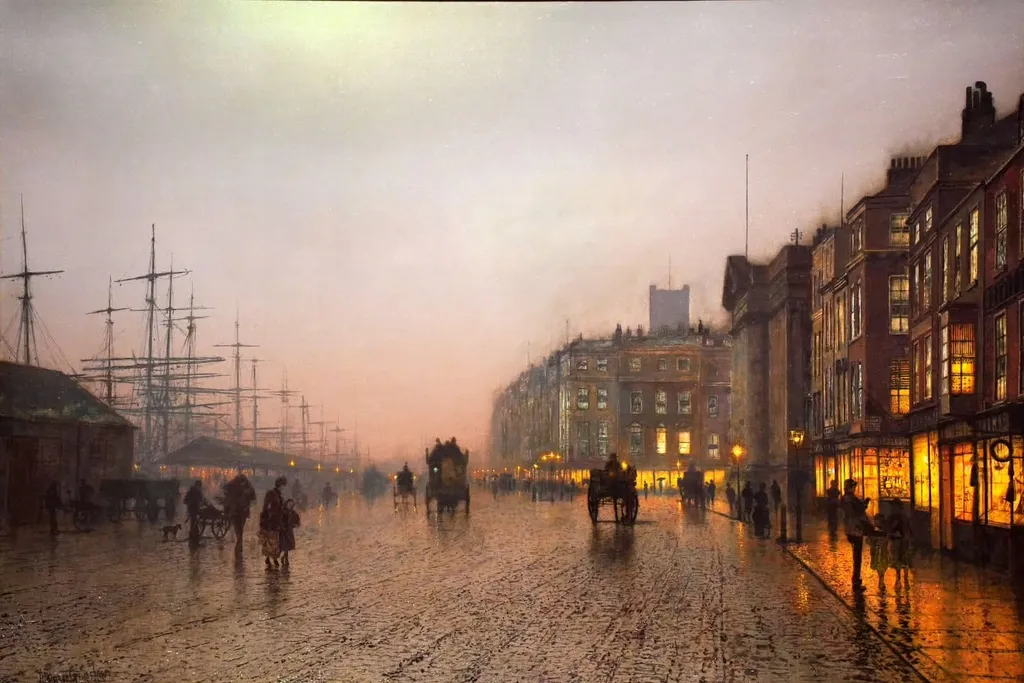 Liverpool from Wapping, J. A. Grimshaw, 1875