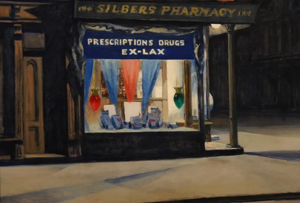 Drug Store, Edward Hopper, 1927