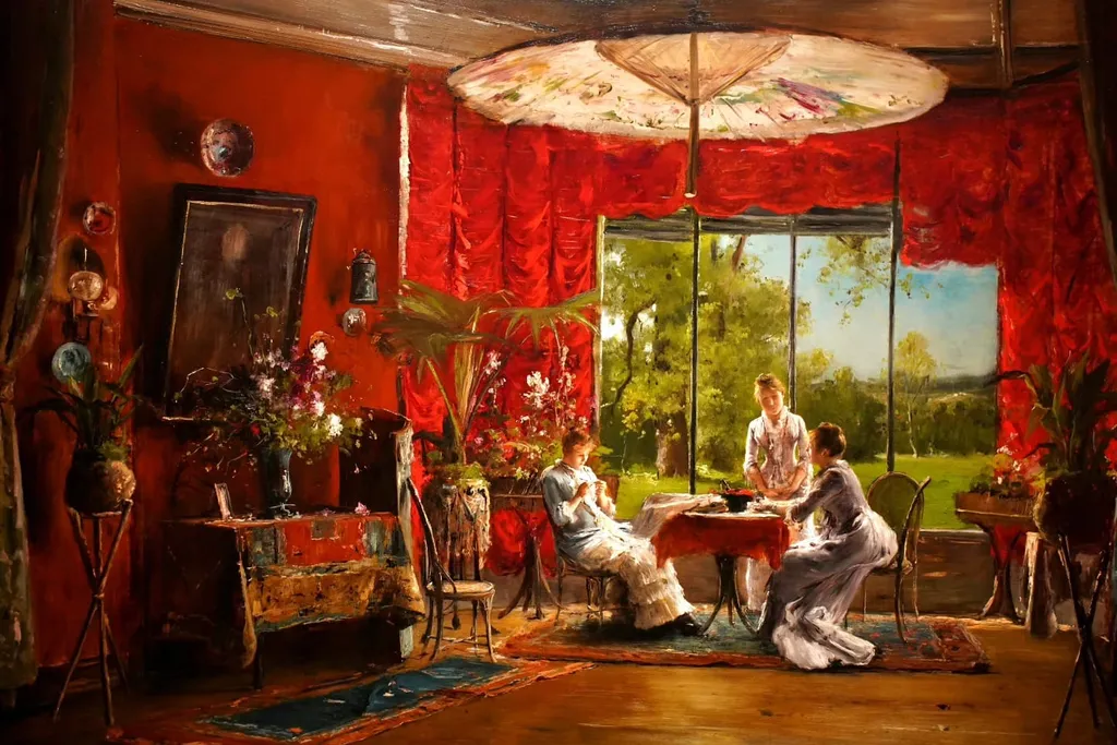 Paris Interior, Mihály Munkácsy, 1877