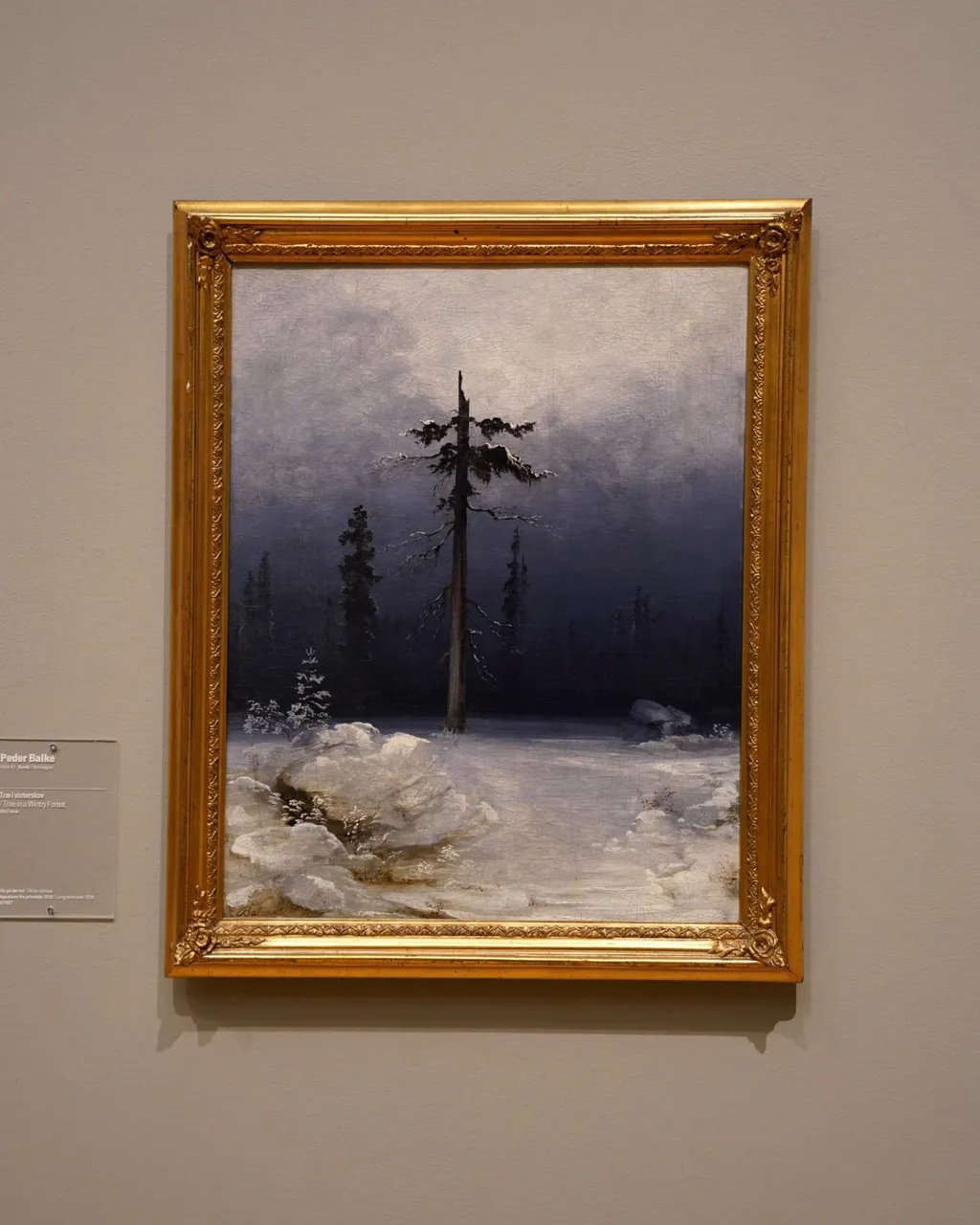 Tree in a Wintry Forest, Peder Balke, 1850